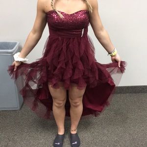 Red High Low Dress